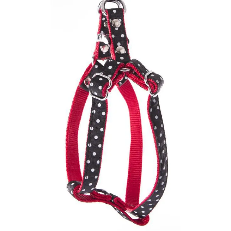 MARTIN SELLIER Harnais baudrier Pois pour chien coloris noir - S