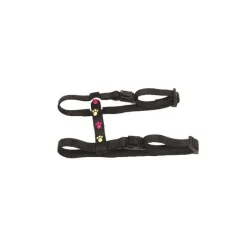 MARTIN SELLIER Harnais chat noir à motif 10 mm - 25/35 cm