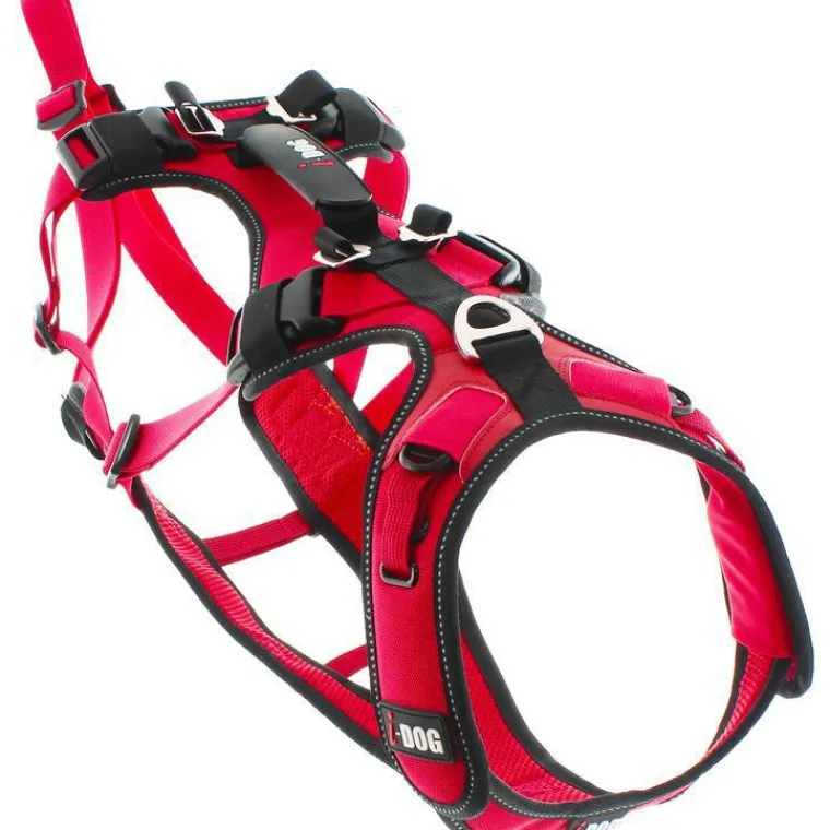 I-DOG Harnais pour chien coloris rouge Confort Trek - Taille L