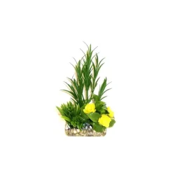 LABEO Jardin herbe vert en plastique 18 cm