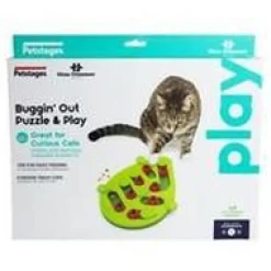 NINA OTTOSSON Jeu d'intelligence pour chat coloris vert Buggin'out - 37 x 24,5 x 3,2 cm