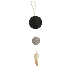 BOBBY Jouet à griffer pour chat coloris noir Plume - 55 x 12 cm