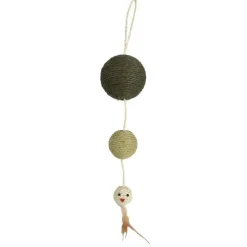 BOBBY Jouet à griffer pour chat coloris vert Plume - 55 x 12 cm
