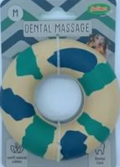 BUBIMEX Jouet à mâcher pour chien bagel anneau en caoutchouc naturel coloris bleu – Ø 9,5 cm (taille M)
