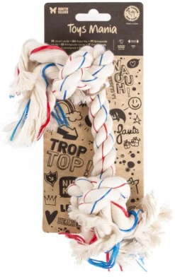 MARTIN SELLIER Jouet corde pour chien tricolore - 26 cm