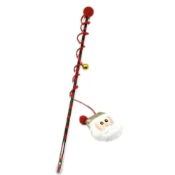 BUBIMEX Jouet de Noël pour chat canne à pêche peluche - 40 cm