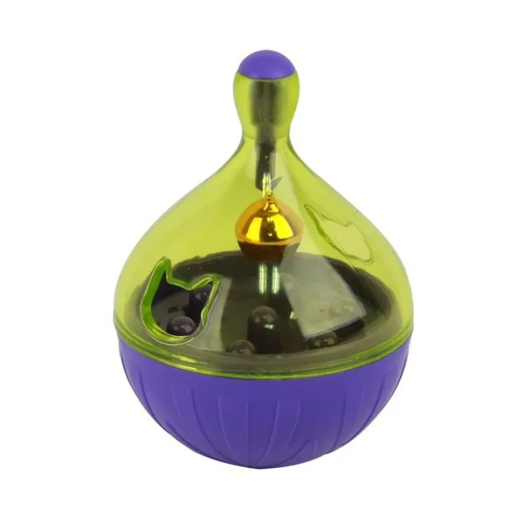 BUBIMEX Jouet distributeur Culbuto IQ Jaune et violet pour chat