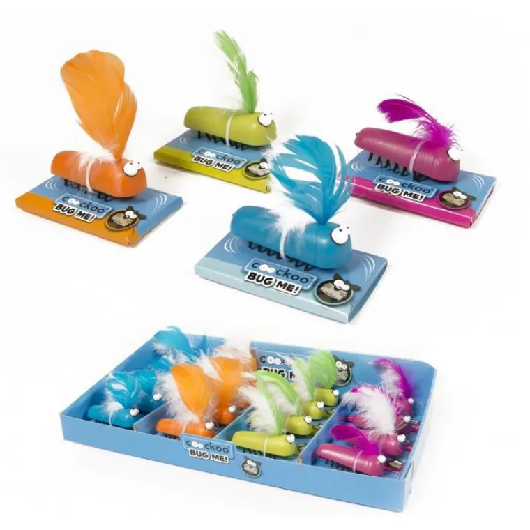 EUROPET Jouet interactif pour chat coloris multicolore insecte rampant avec plumes Bug-me