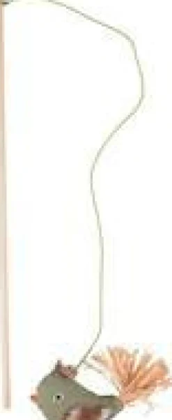 FLAMINGO Jouet pour chat Canne à pêche avec oiseaux Natura Delight - 45 cm