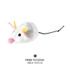 BUBIMEX Jouet pour chat coloris blanc et rose peluche de Noël souris - 9 x 5 cm