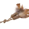 WOUAPY Jouet pour chat coloris beige matatabi bouchons à plumes - 18 x 1,5 x 1,5 cm