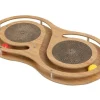 BRANDY Jouet pour chat coloris beige Wouapy grand 8 aire de jeux avec griffoir – 27,5 x 4,5 x 47,5 cm