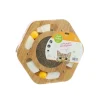 WOUAPY Jouet pour chat coloris beige Hexagone aire de jeux avec griffoir – 31,5 x 4,5 x 35 cm