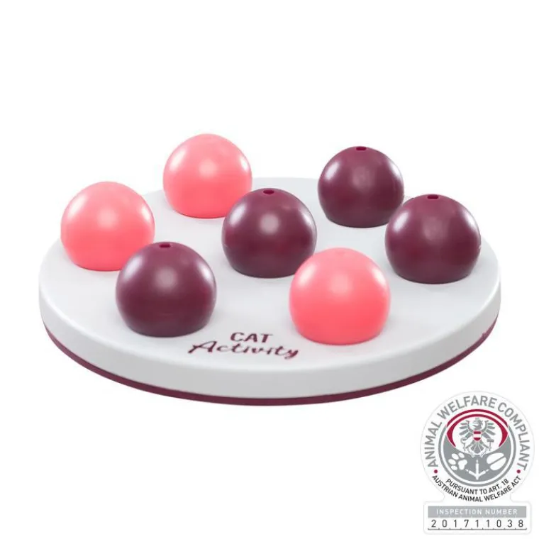 TRIXIE Jouet pour chat coloris multicolore plateau d'intelligence Cat Activity Solitaire - Ø 20 cm