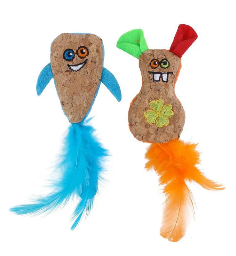 WOUAPY Jouet pour chat coloris multicolore Stranger Le Duo - 8 x 7,5 x 2 cm