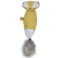 D&D HOME Jouet pour chat de grande taille coloris jaune raton laveur cuddle - 40 x 11 x 10 cm