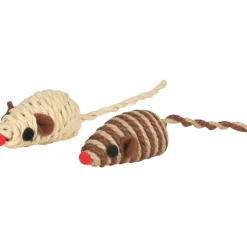 TRIXIE Jouet pour chat en fil de coton et à la rabane – 50 cm (livré aléatoirement parmi deux coloris)