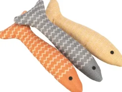 TRIXIE Jouet pour chat en tissu coloris multicolore poisson avec catnip - 20 cm