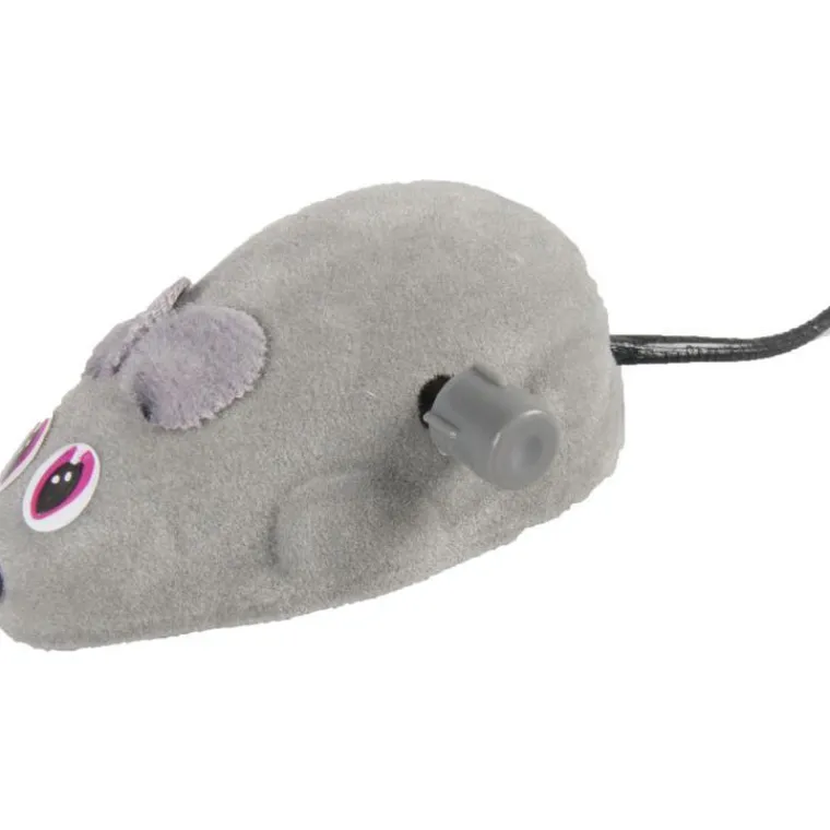 FLAMINGO Jouet pour chat souris mécanique grise taille S