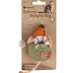 FLAMINGO Jouet pour chat vert/orange Natura Delight Souris - 16 cm