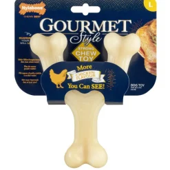 NYLABONE Jouet pour chien au poulet Gourmet wishbone - Taille L