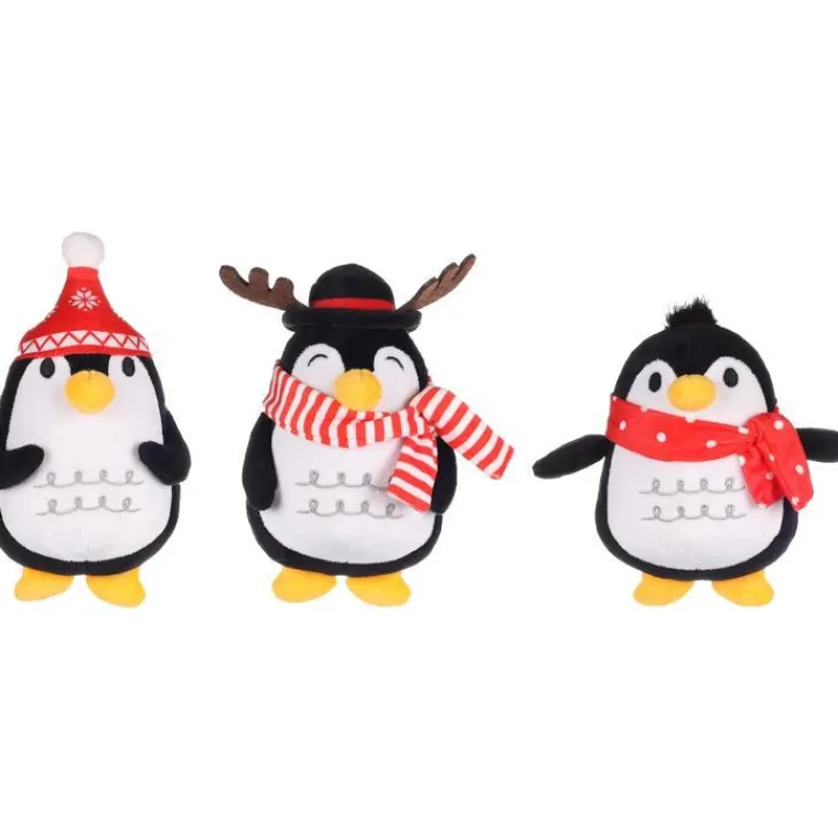 FLAMINGO Jouet pour chien coloris multicolore peluche de Noël manchot Figa - 13 cm