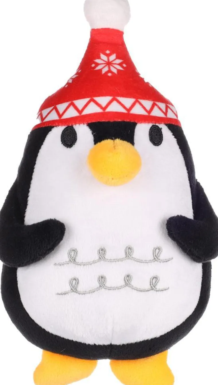 FLAMINGO Jouet pour chien coloris multicolore peluche de Noël manchot Figa - 13 cm