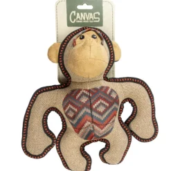 DUVOPLUS Jouet pour chien coloris marron peluche gorille Canvas - 29 x 24 x 9 cm