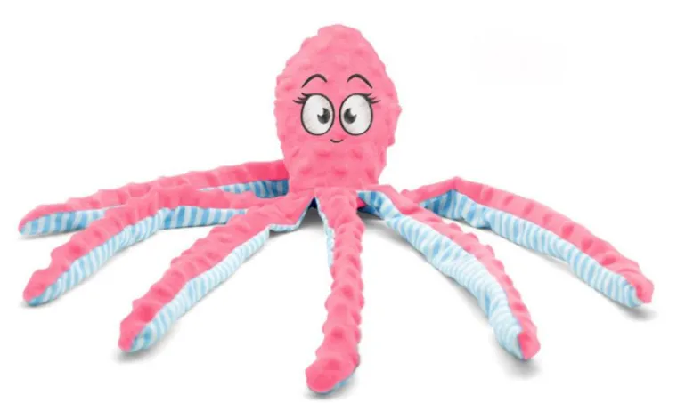 BUBIMEX Jouet pour chien coloris rose peluche pieuvre - 45 cm