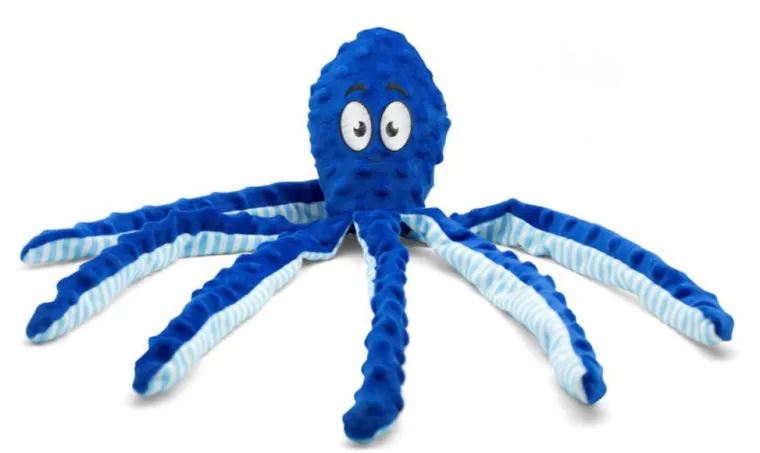 BUBIMEX Jouet pour chien coloris bleu peluche pieuvre - 45 cm