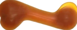FLAMINGO Jouet pour chien en caoutchouc naturel coloris marron os Rubba - Taille 14 x 5,5 x 3,8 cm