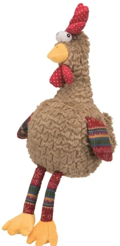 TRIXIE Jouet pour chien en peluche coloris multicolore peluche coq avec son original - 60 cm