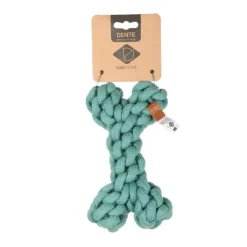 D ET D HOME Jouet pour chien forme os en corde bleu D&D Home Dente taille S - 19 cm