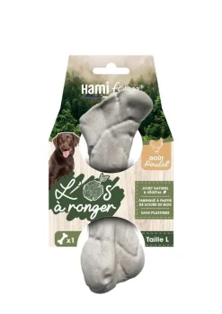 HAMIFORM Jouet pour chien os à ronger goût poulet naturel et végétal Hami form - Taille L