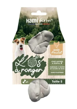 HAMIFORM Jouet pour chien os à ronger goût poulet naturel et végétal Hami form - Taille S