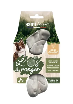 HAMIFORM Jouet pour chien os à ronger goût poulet naturel et végétal Hami form - Taille M
