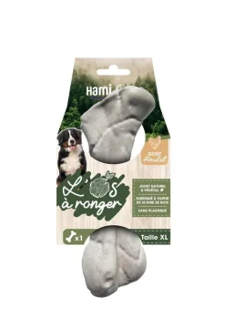 HAMIFORM Jouet pour chien os à ronger goût poulet naturel et végétal Hami form - Taille XL