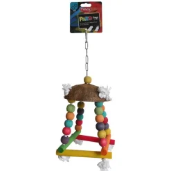 TYROL Jouet pour oiseaux en bois Coco Boule Pako Sport – 35 cm