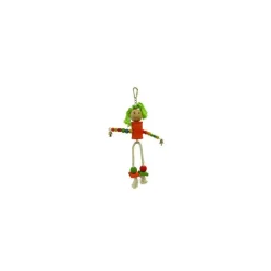 TYROL Jouet pour oiseaux poupette multicolore 25 cm