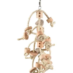 FLAMINGO Jouet pour perroquet coloris beige en sisal Jo Sully Naturel – 50 cm