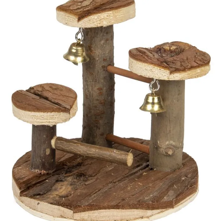 FLAMINGO Jouet pour rongeur en bois cadre d'escalade Pure Home Elly – 15 x 15 x 14 cm