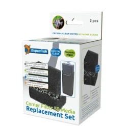 SUPERFISH Kit de remplacement masse de filtration 50 pour aquarium QubiQ 30 et Quadro 40 coloris noir