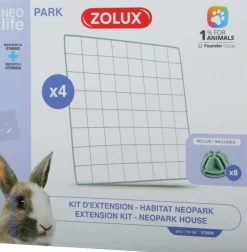 ZOLUX Kit d'extension pour Neopark Life du lapin coloris argent – 35,5 x 35 cm – x 4 grilles