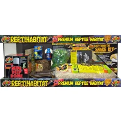 ZOLUX Kit terrarium complet pour serpent coloris noir Zoomed Reptihab – 76 x 30 x 30 cm
