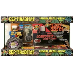 ZOLUX Kit terrarium complet pour gecko coloris noir Zoomed Reptihab – 51 x 25 x 30 cm