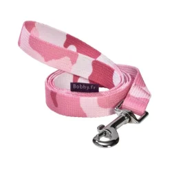 BOBBY Laisse Camouflage rose taille L