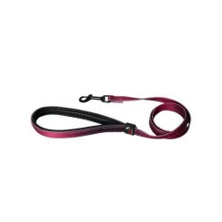 MARTIN SELLIER Laisse chien nylon 25 mm / 100 cm bordeaux soie