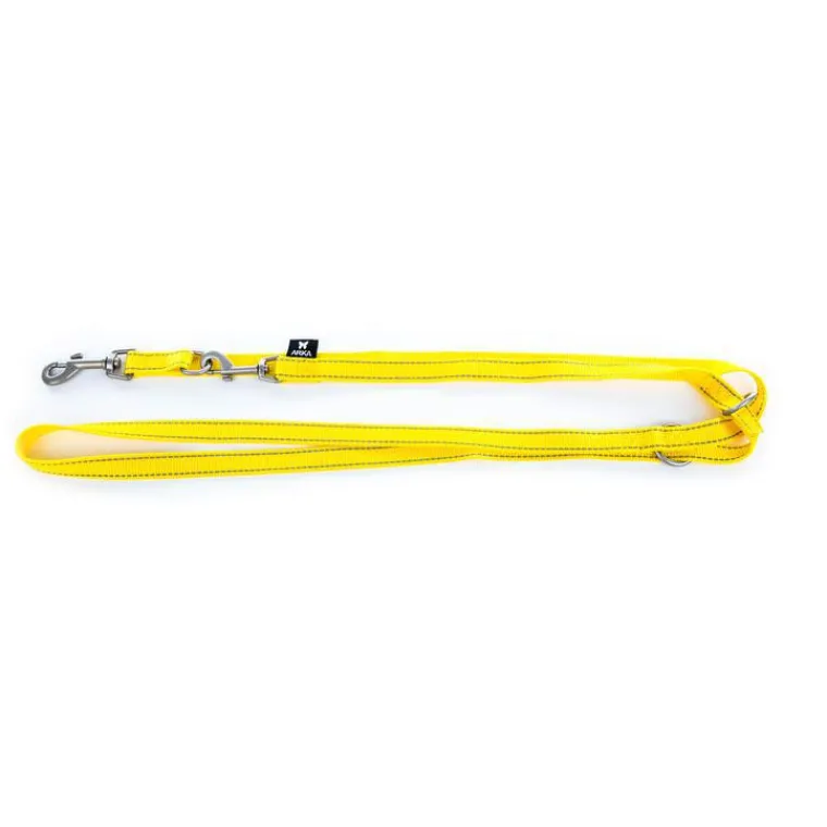 MARTIN SELLIER Laisse multi-positions Neo+ jaune pour chien 1,5x200 cm