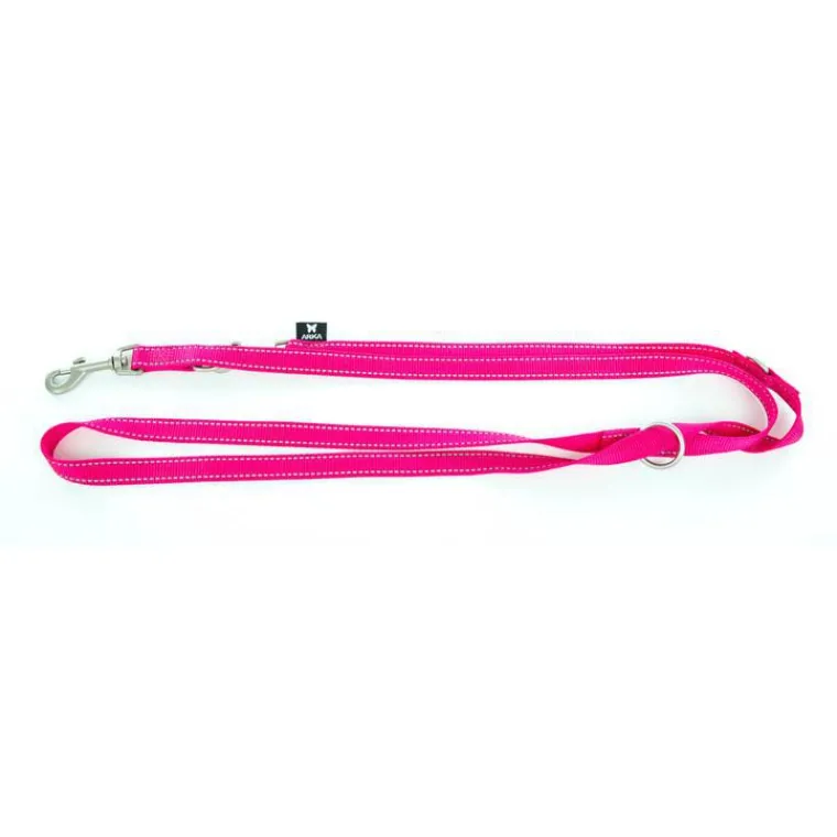 MARTIN SELLIER Laisse multi-positions Neo+ rose pour chien 2x200 cm