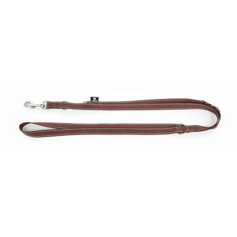 MARTIN SELLIER Laisse multi-positions Neo+ marron pour chien 1,5x200 cm